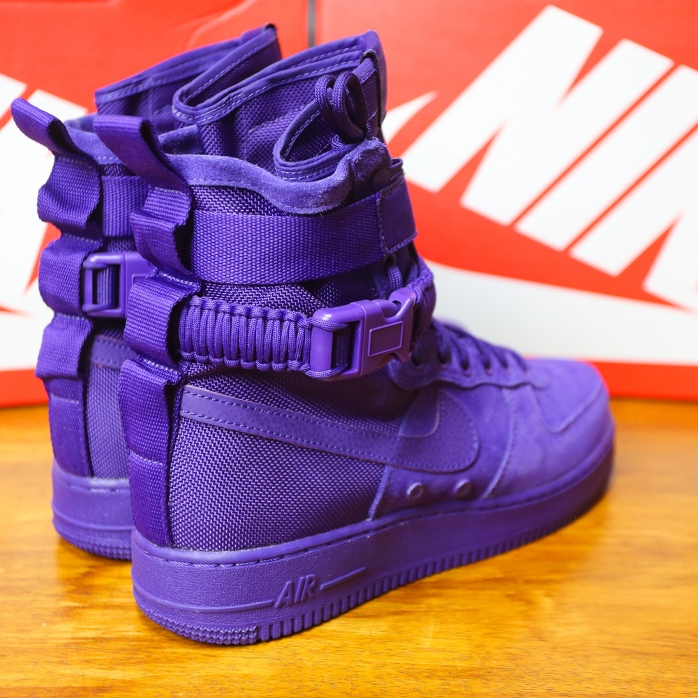 Nike SF AF1 Air Force 1 Boot High Purple 864024 5 - Picture 6 of 8